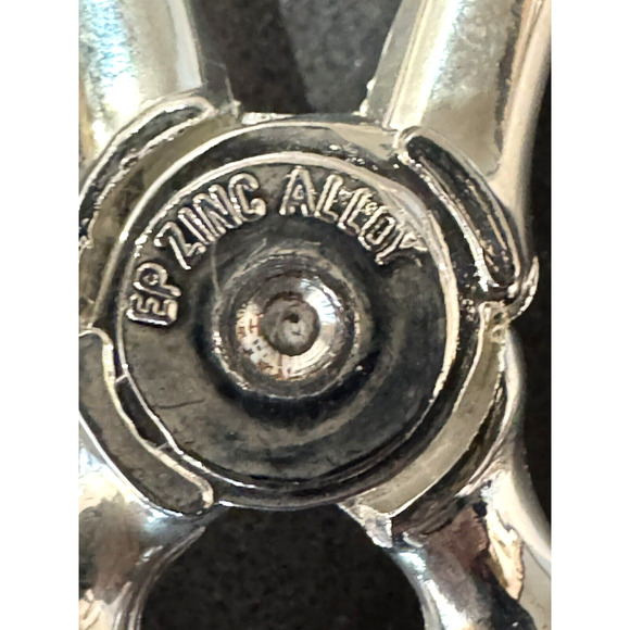 EP ZINC Alloy Silver Salad Serving Tongs Vintage 10" - Picture 2 of 7